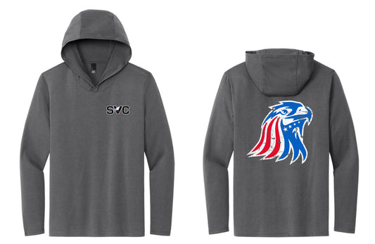 Shoreline Veterans - Eagle Flag Long Sleeve Hooded Tee