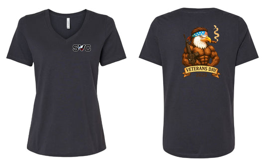 Shoreline Veterans - Women's Veterans Eagle V-Neck