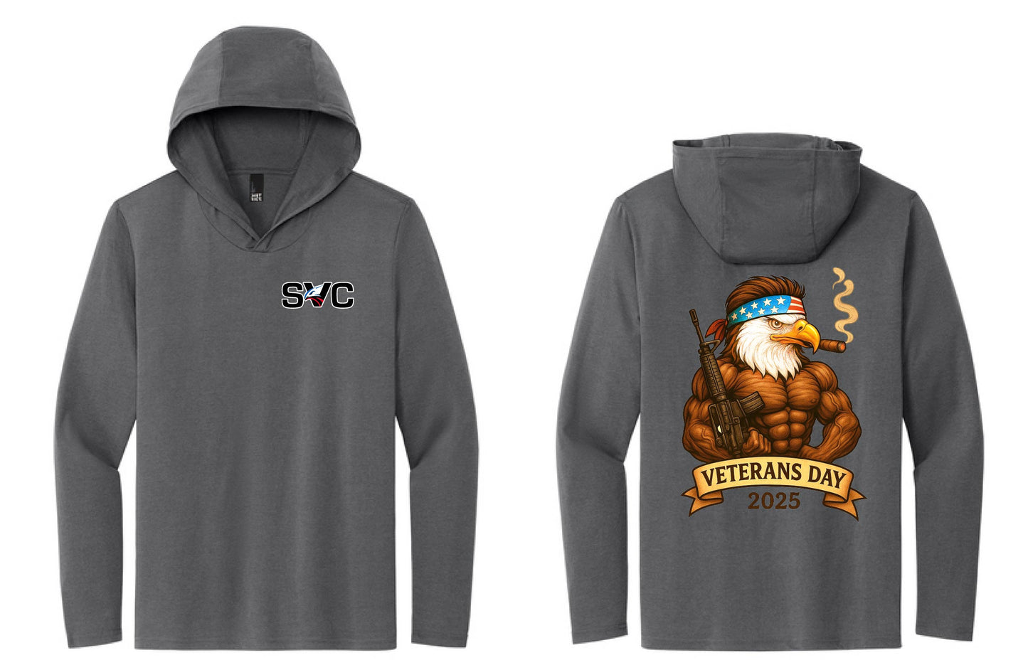 Shoreline Veterans - Veterans Eagle Long Sleeve Hooded Tee