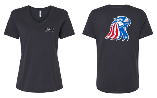 Shoreline Veterans - Eagle Flag Women's V-Neck